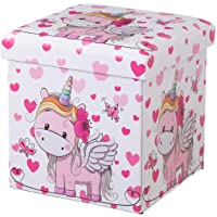 Puf Arcón Plegable Unicornio Pink Polipiel